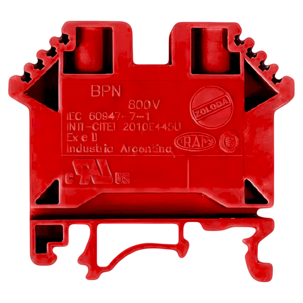 [15583] Borne BPN 800V 32A 4mm2 Rojo Zoloda