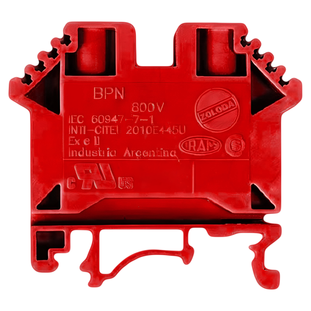 [15583] Borne BPN 800V 32A 4mm2 Rojo Zoloda
