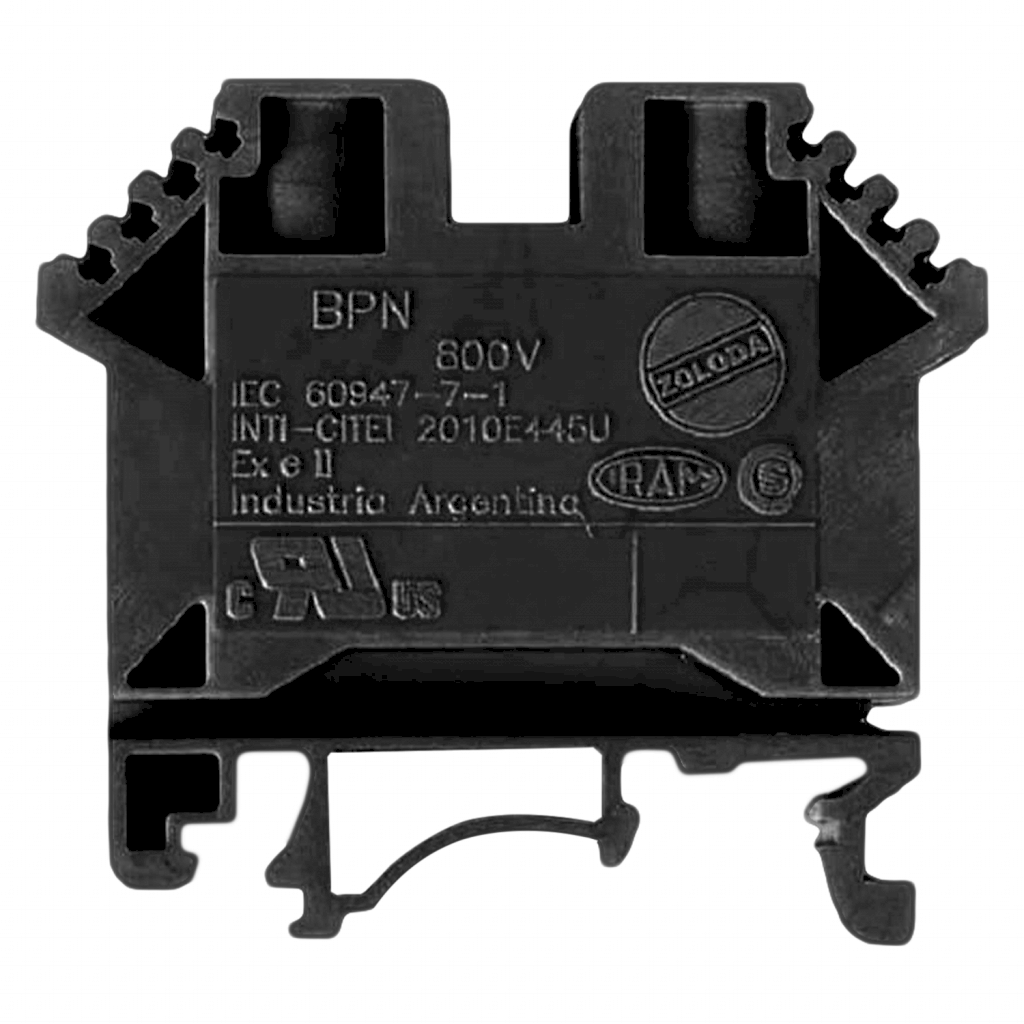 [16076] Borne BPN 800V 24A 2,5mm2 Negro Zoloda
