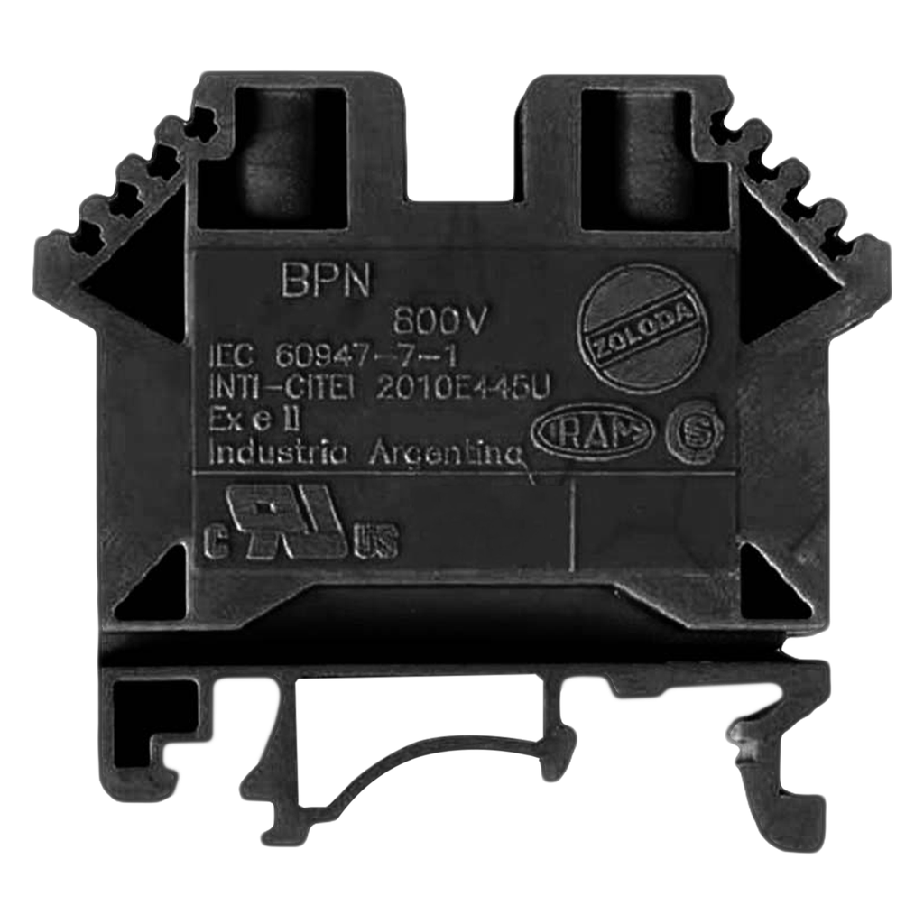 [16076] Borne BPN 800V 24A 2,5mm2 Negro Zoloda