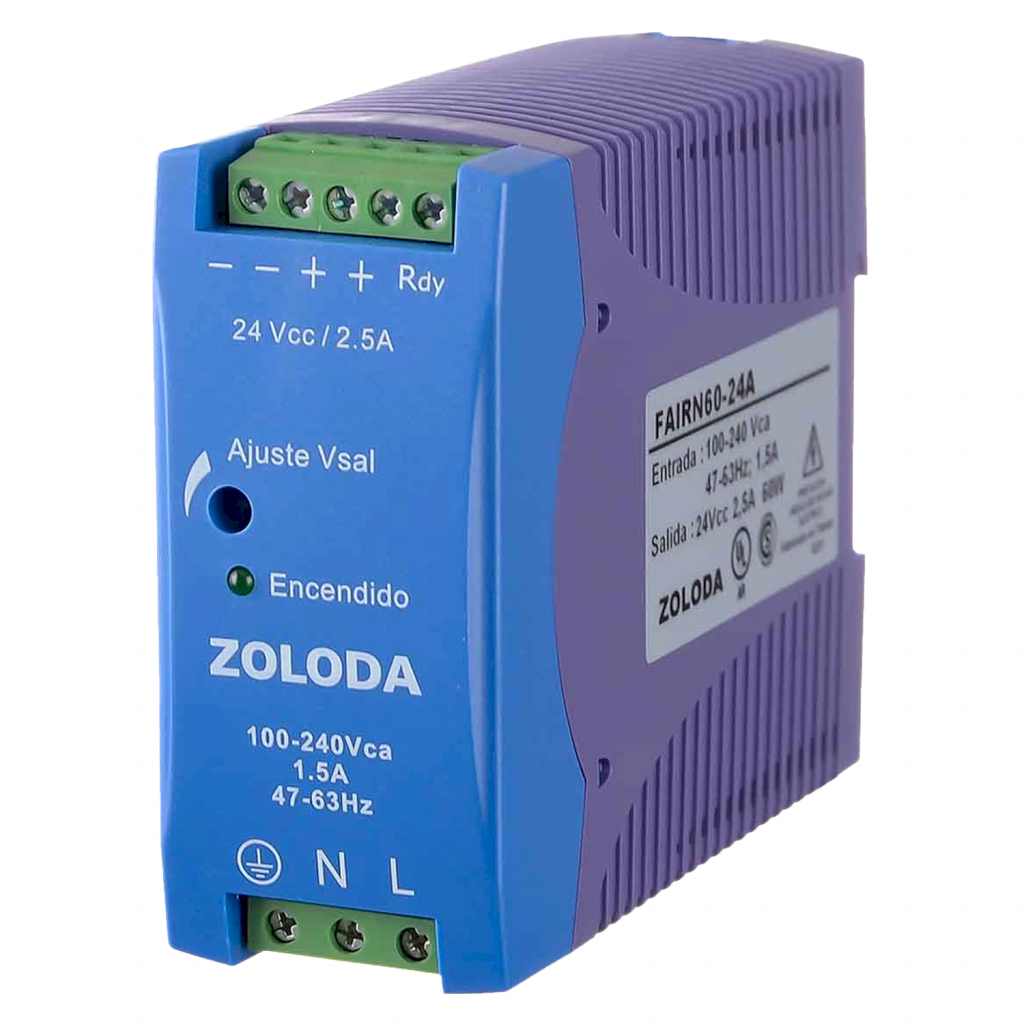 [16173] Fuente Monofásica Fair E: 220V S: 24VCC 2,5A Zoloda