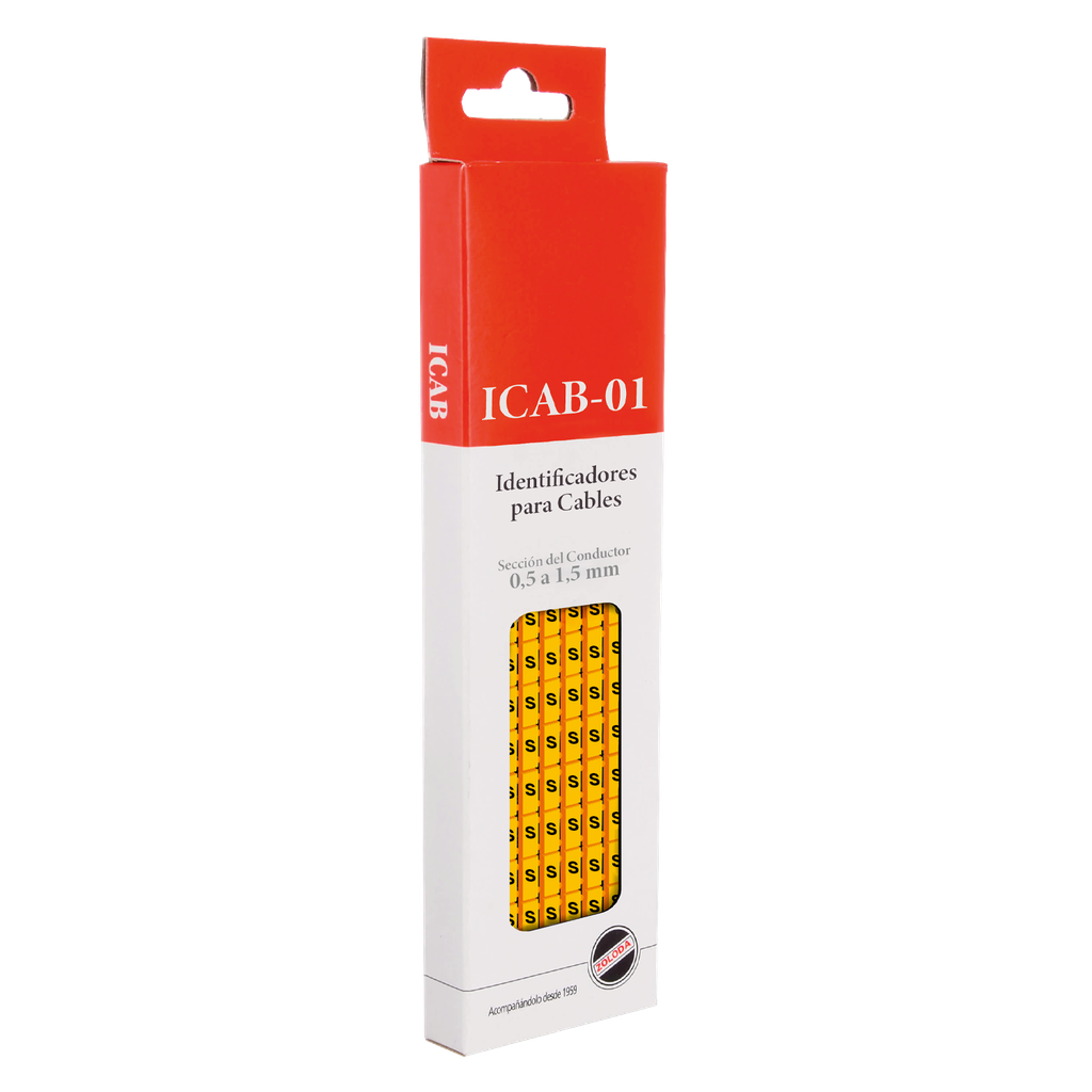 [16709] Identificadores P/Cable Amarillo Letra S Zoloda