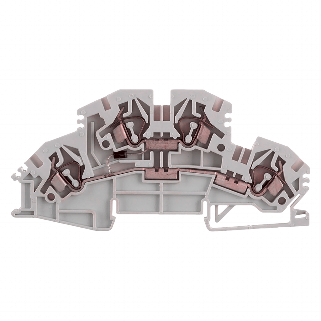 [17911] Borne Doble Piso Resorte C/Diodo Entre Pisos Zoloda