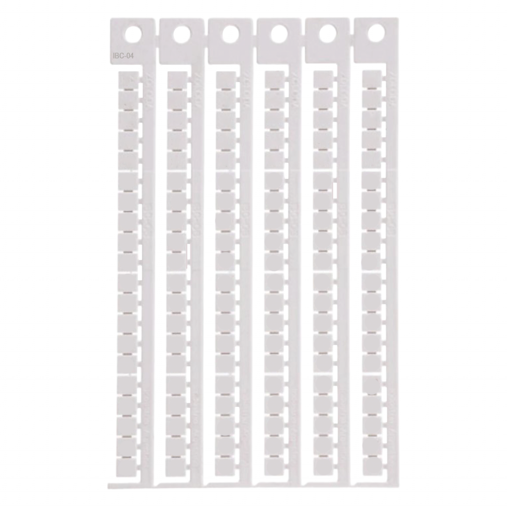 [18708] Plancha Identificación P/Borne 4mm Blanca Zoloda
