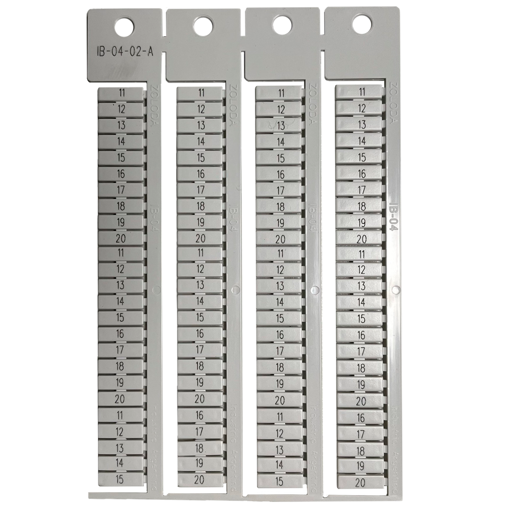 [19211] Plancha Números 11-20 10 Juegos Apaisados Blanca Zoloda