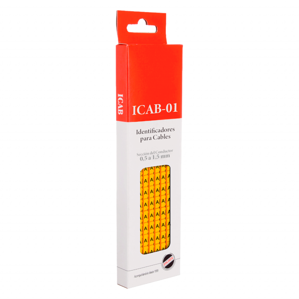 [19624] Identificadores P/Cable Amarillo Letra A Zoloda