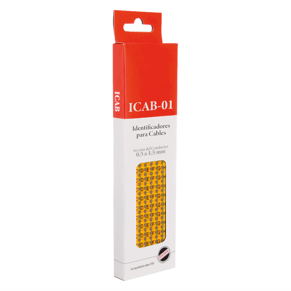 [19705] Identificadores P/Cable Amarillo Letra A-J Zoloda