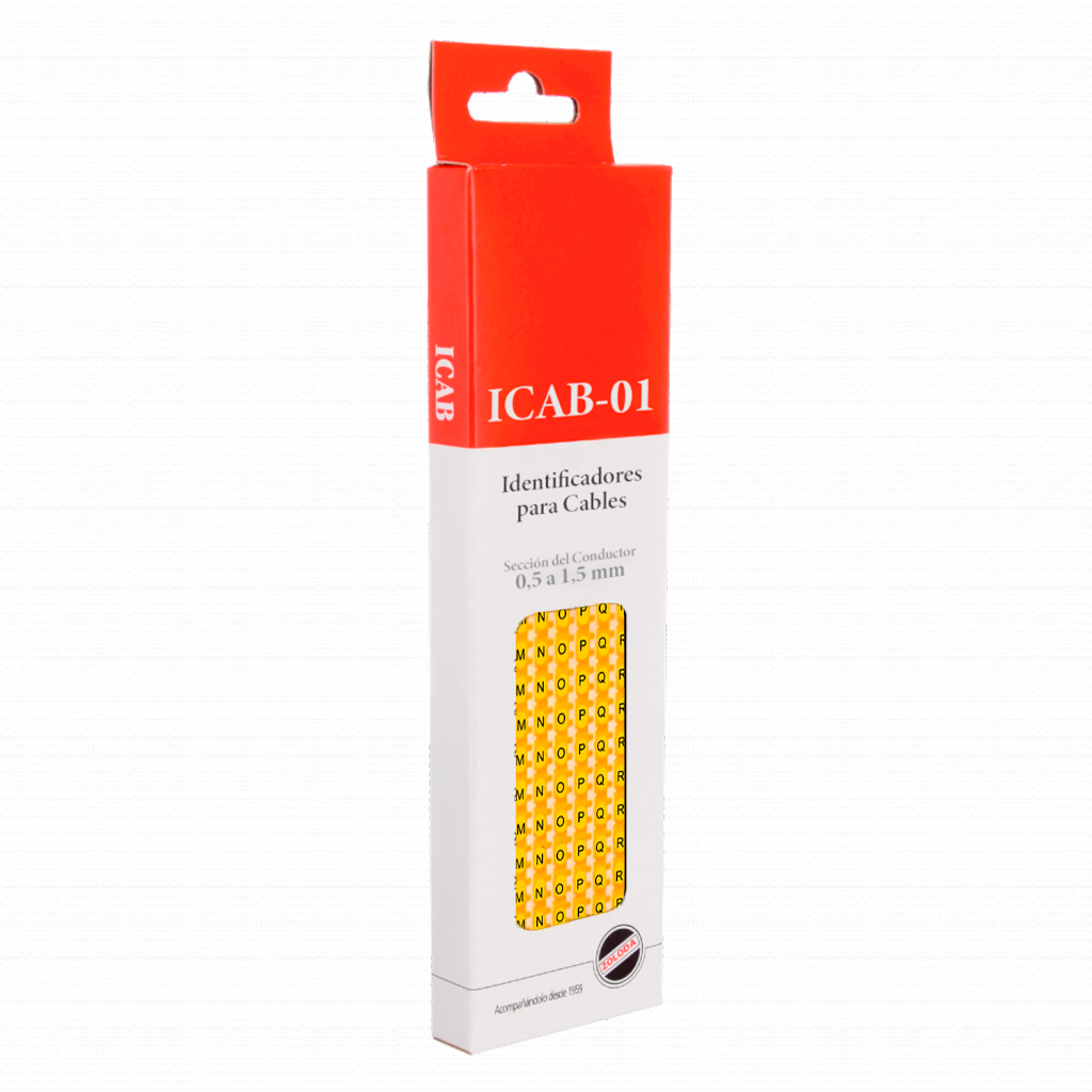 [19706] Identificadores P/Cable Amarillo Letra K-T Zoloda