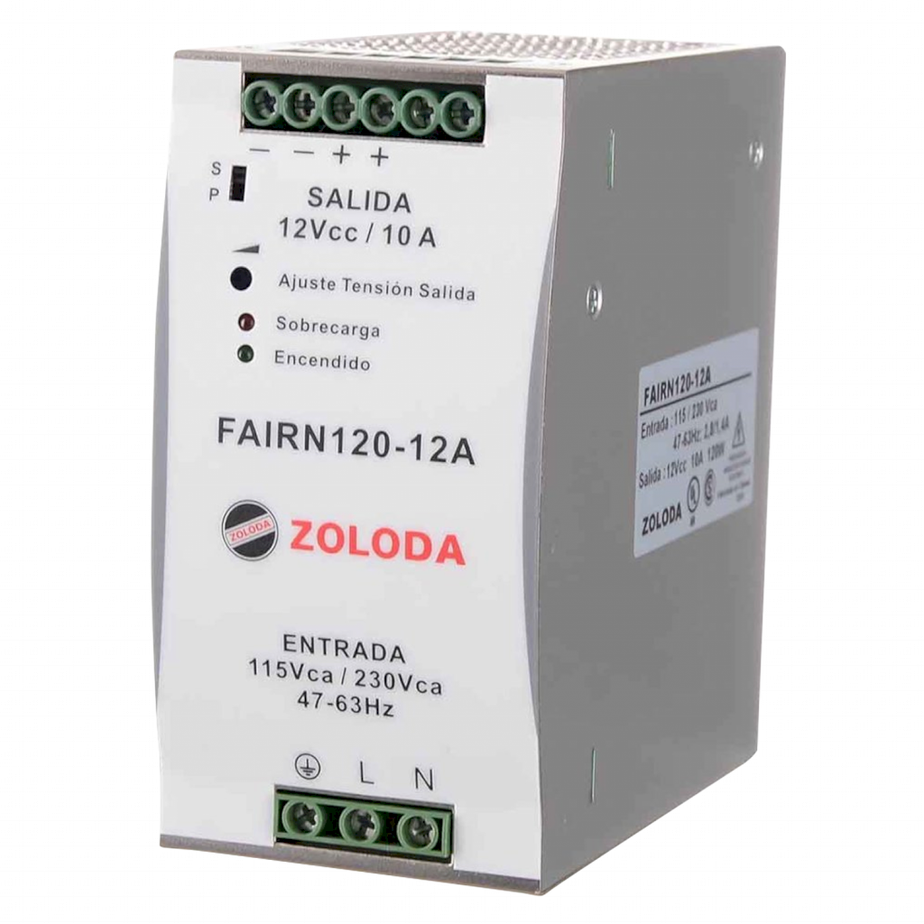[20671] Fuente Monofásica Fair E: 220V S: 12VCC 10A Zoloda