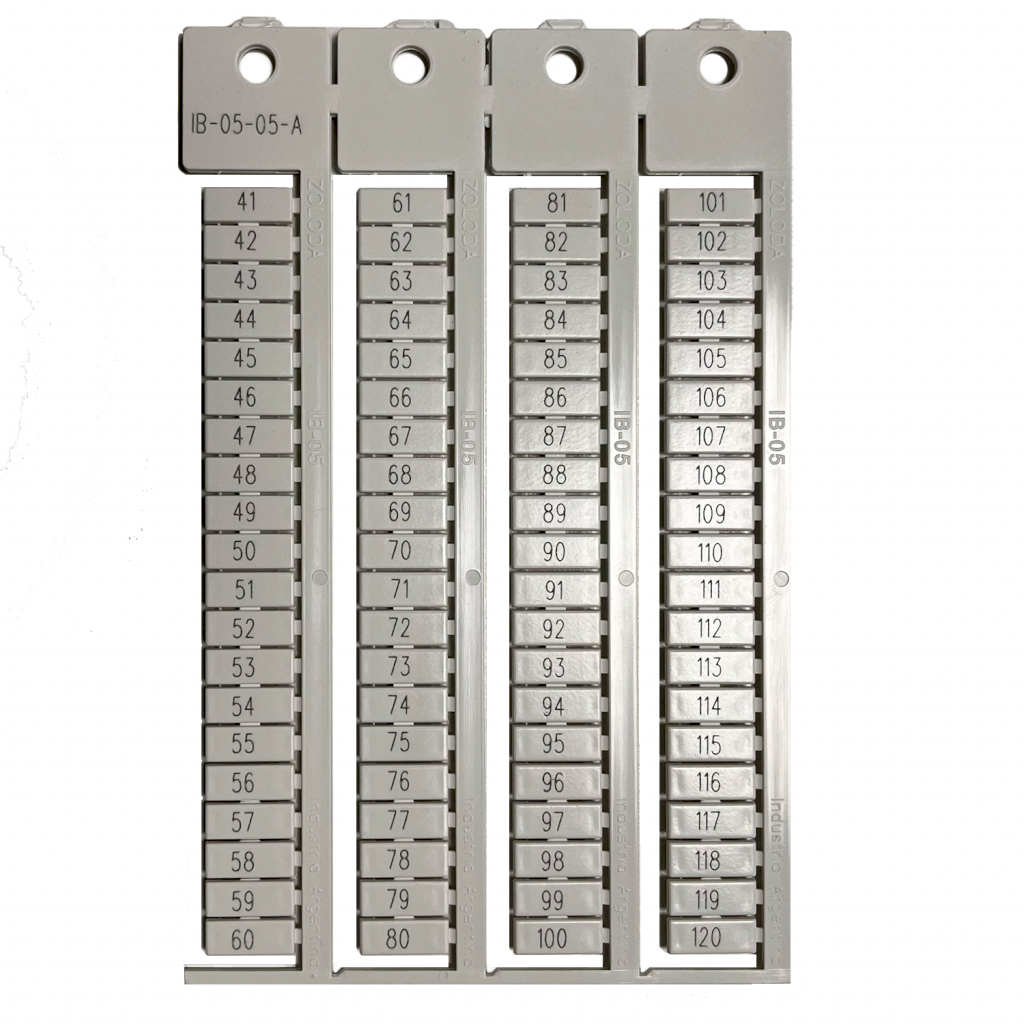 Plancha Números 41-120 1 Juego Apaisado Blanca Zoloda