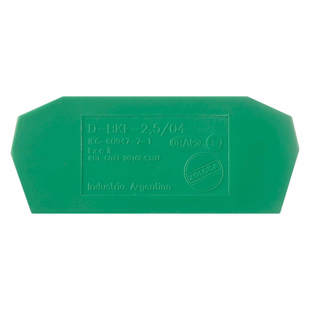Tapa D-BKF P/Borne 2,5/4mm Verde Zoloda
