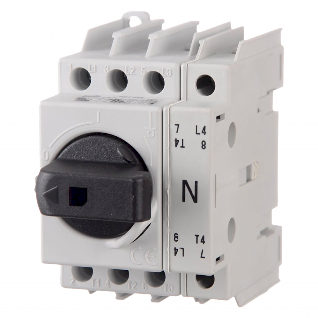 [27550] Interr. Seccionador 4x125A 690VCA S/manija Blanco/Rojo Zoloda