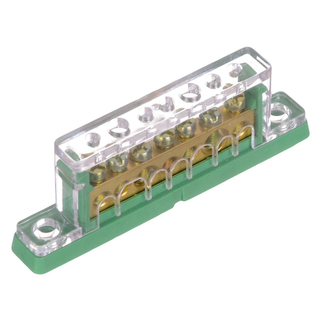 [30549] Repartidor Unipolar 7 Conexiones Verdes Zoloda