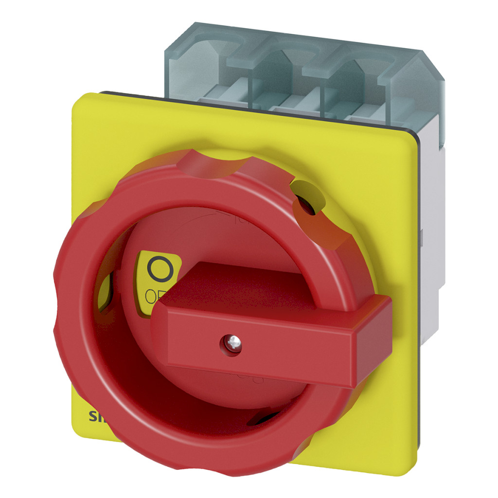 Interr. Emergencia 3P 125A 380VCA Fijacion Frontal Amarillo/Rojo Siemens