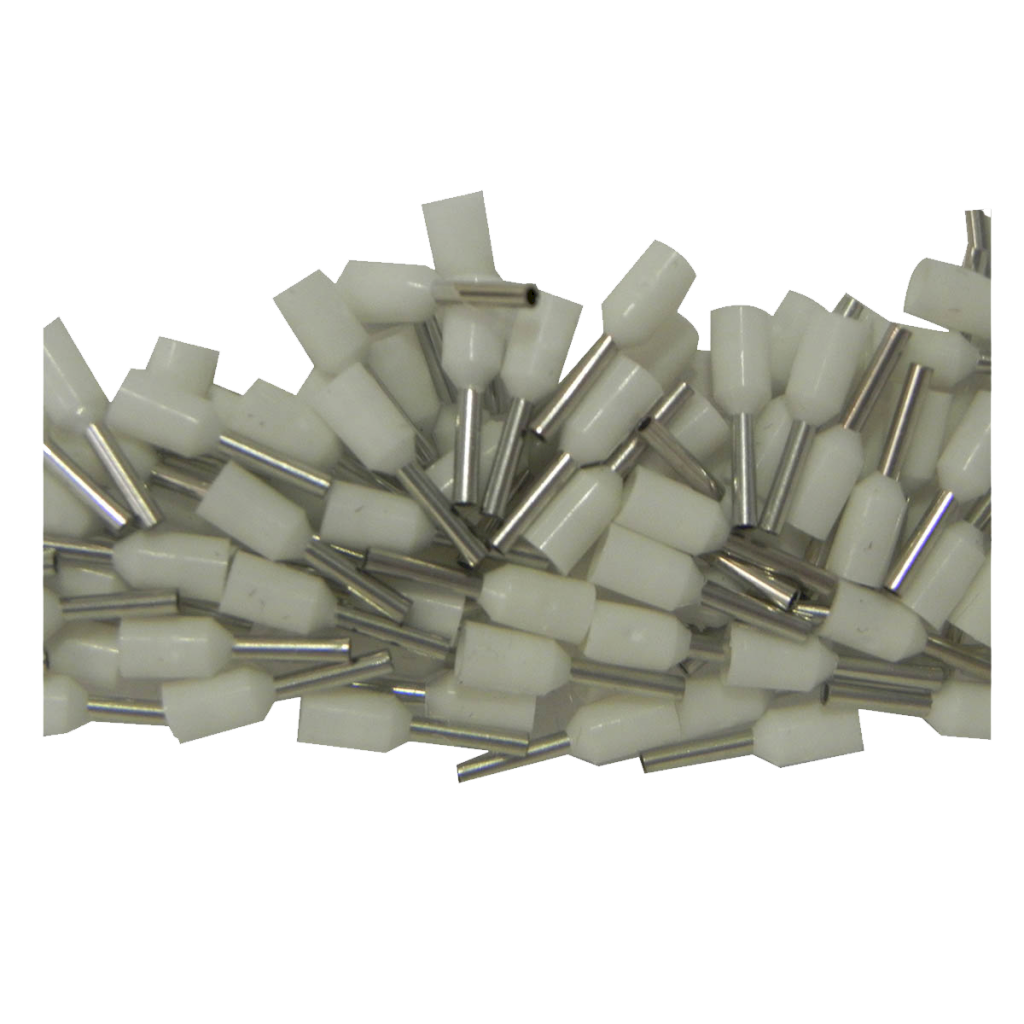 [200239] Puntera Tubular 0,50mm2 6mm x100u Blancas Zoloda