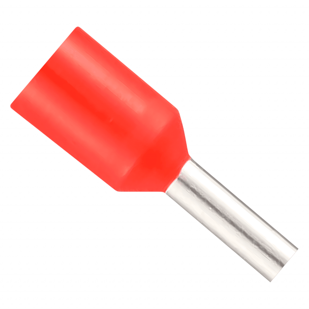 [200241] Puntera Tubular 1mm2 6mm x100u Rojas Zoloda