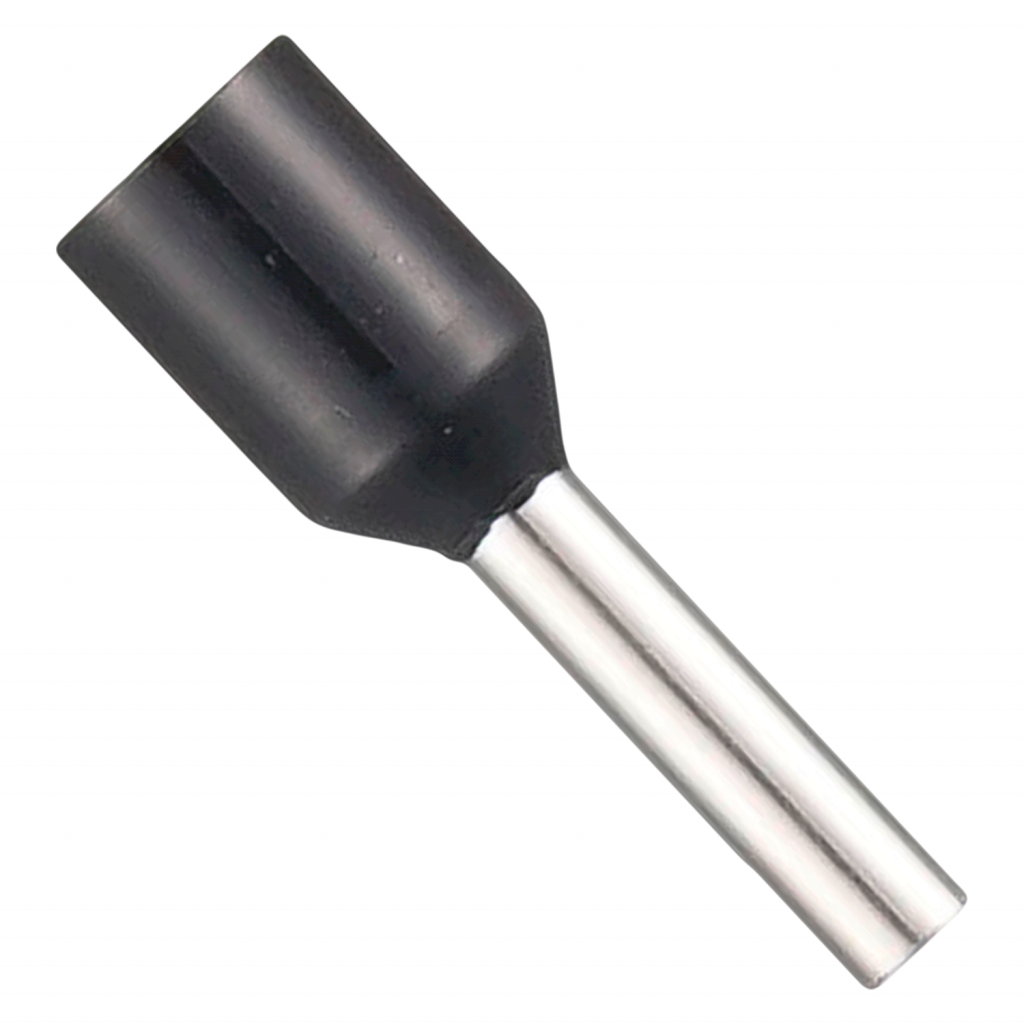 [20799] Puntera Tubular 1,50mm2 12mm x100u Negras Zoloda