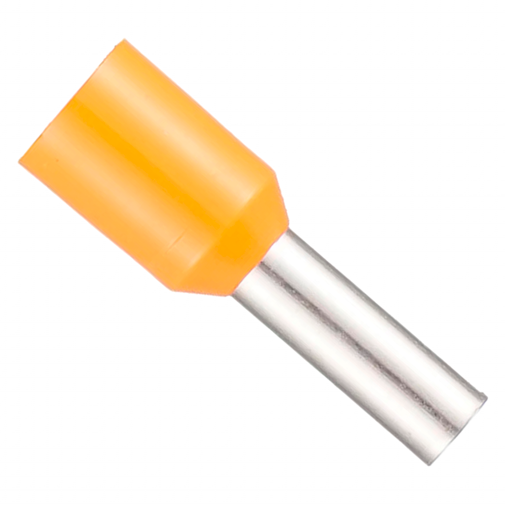 [23056] Puntera Tubular 4mm2 12mm x100u Naranjas Zoloda