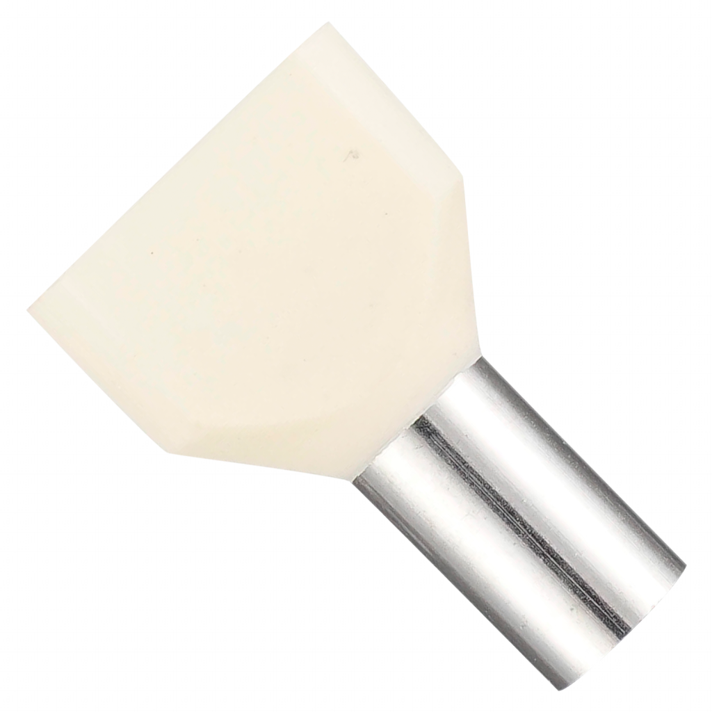 [26426] Puntera Tubular Doble 16mm2 14mm Marfil Zoloda