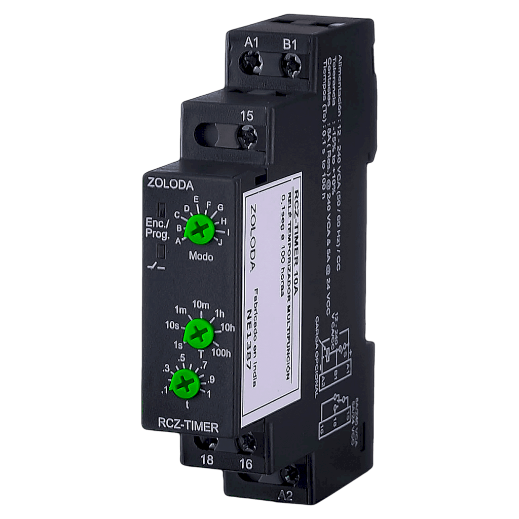 [28434] Temporizador Multifunción 1C/O Estándar Zoloda
