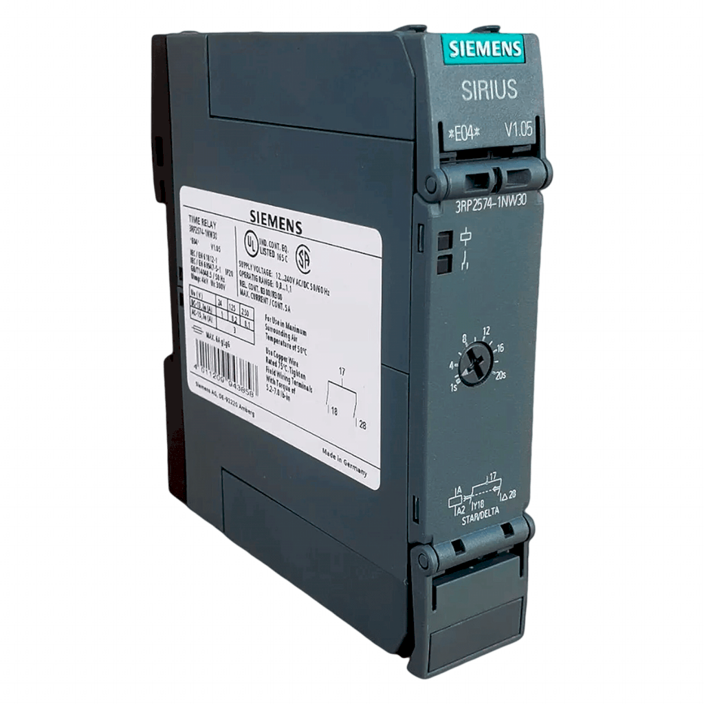 [22523] Temporizador Estrella Triangulo 1C/O + 1C/O Instantaneo Estandar Siemens