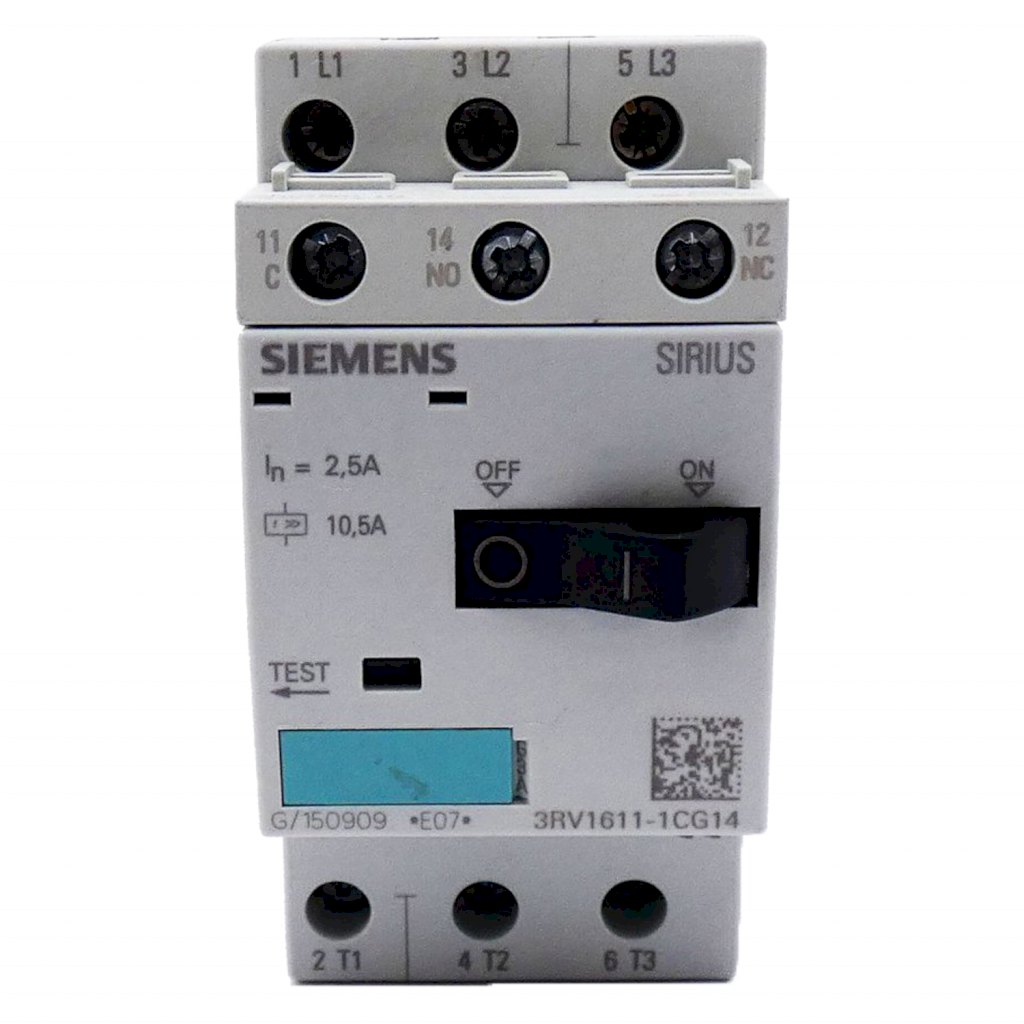 [14919] Guardamotor Magnetotérmico 3RV1 S00 2,5A 50kA Siemens