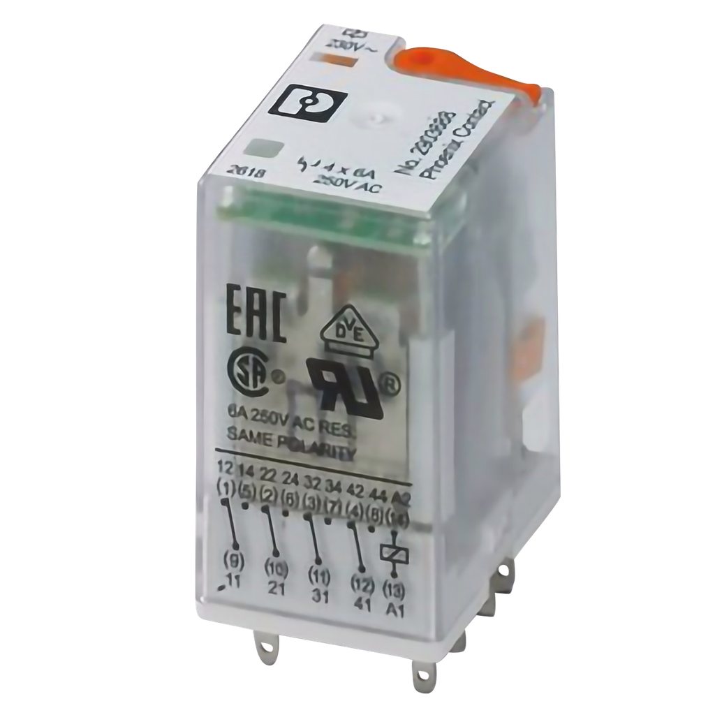 [21768] Relé IR  4 Inversores 6A RIF 230VCA C/Led Phoenix Contact