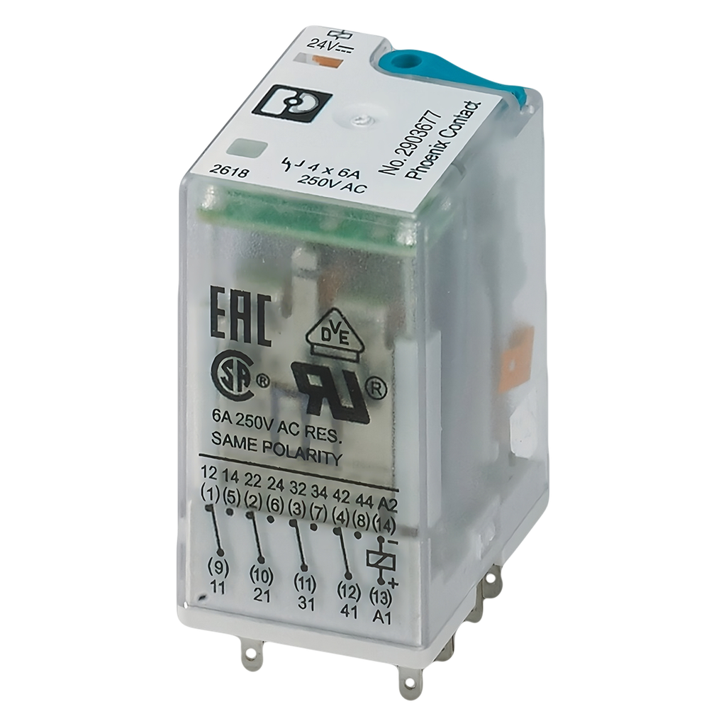 [21769] Relé IR  4 Inversores 6A RIF 24VCC C/Led Phoenix Contact