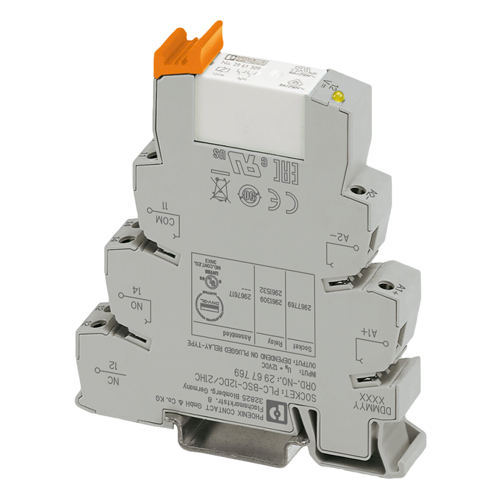 Relé PLC 1 Inversor C/Led Hi-Curr 12VCC 10A Phoenix Contact