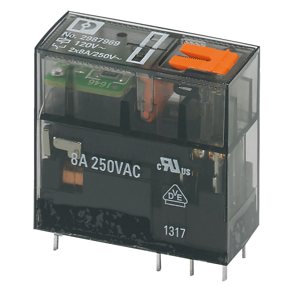 [30425] Relé MR 2 Inversor 120VCA 16A C/Led Phoenix Contact