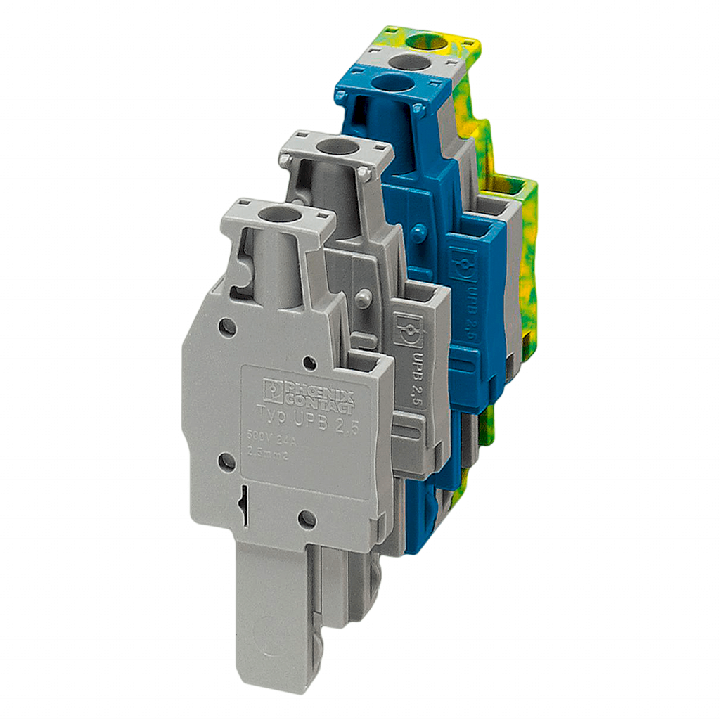 [30459] Conector a Tornillo 1 Polo 24A 220VCA/380VCA Amarillo/Verde Phoenix Contact