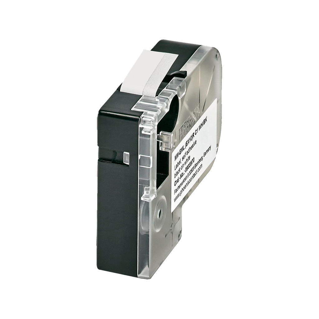 [31513] Cartucho Rollo Etiqueta Blanco/Negro Autoadhesivas 8Mts Phoenix Contact