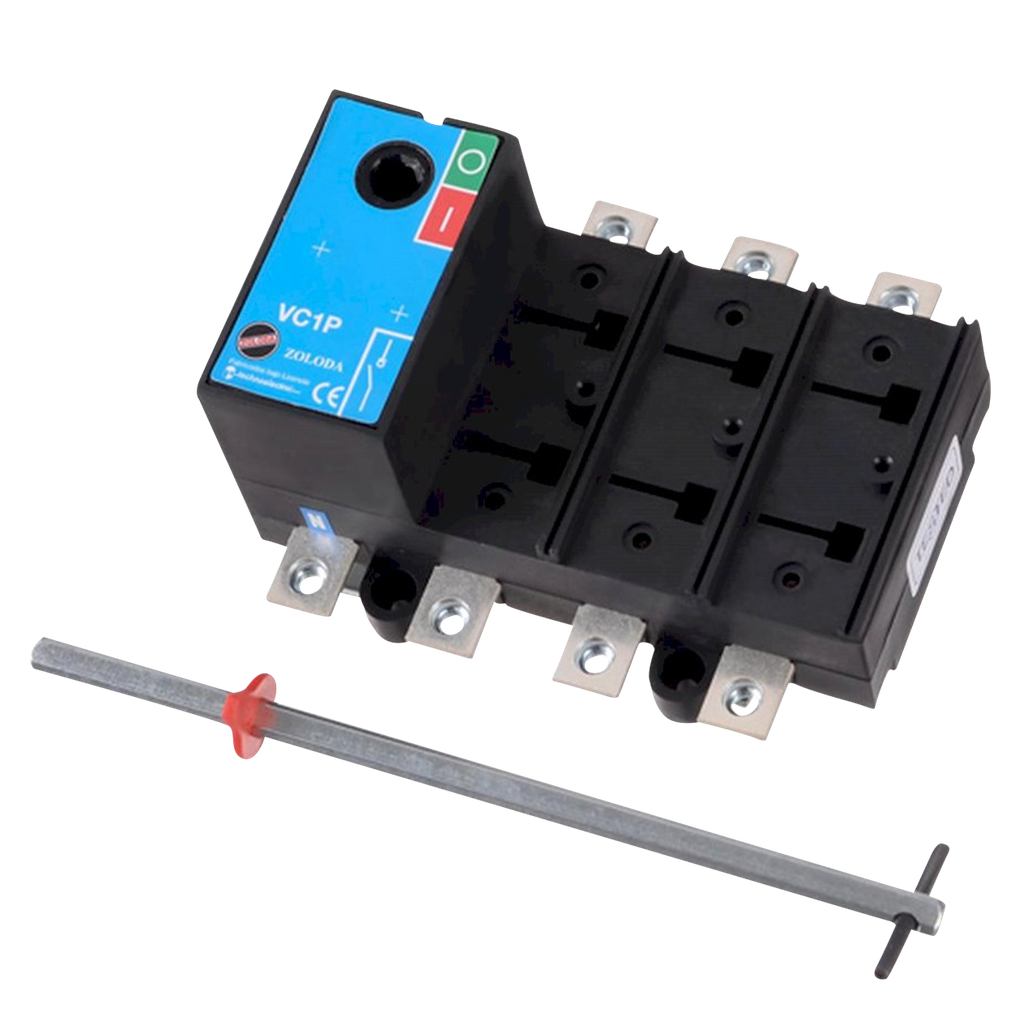 [6833] Interr. Seccionador 4x125A 690VCA S/manija Blanco/Rojo Zoloda