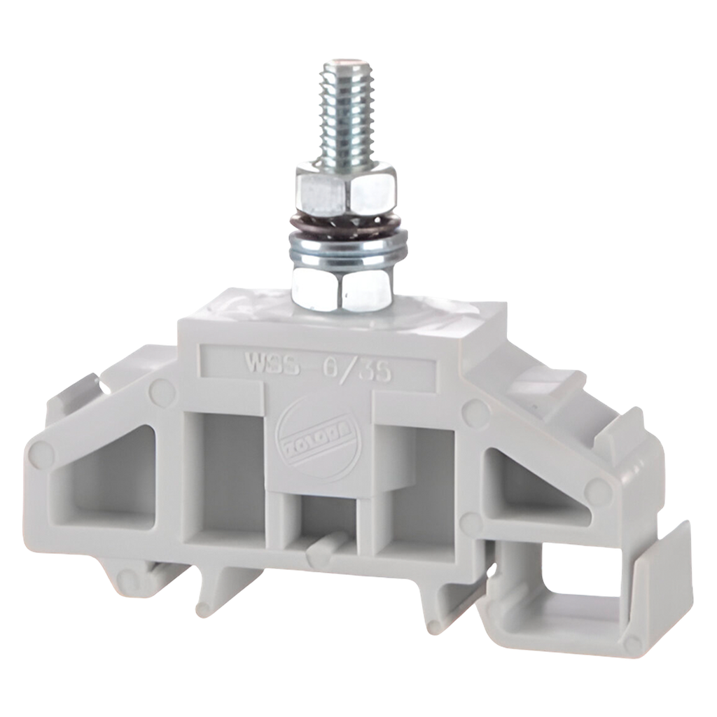 [14132] MonoBorne Extraible C/Bulón 6mm2 P/Riel Din Zoloda