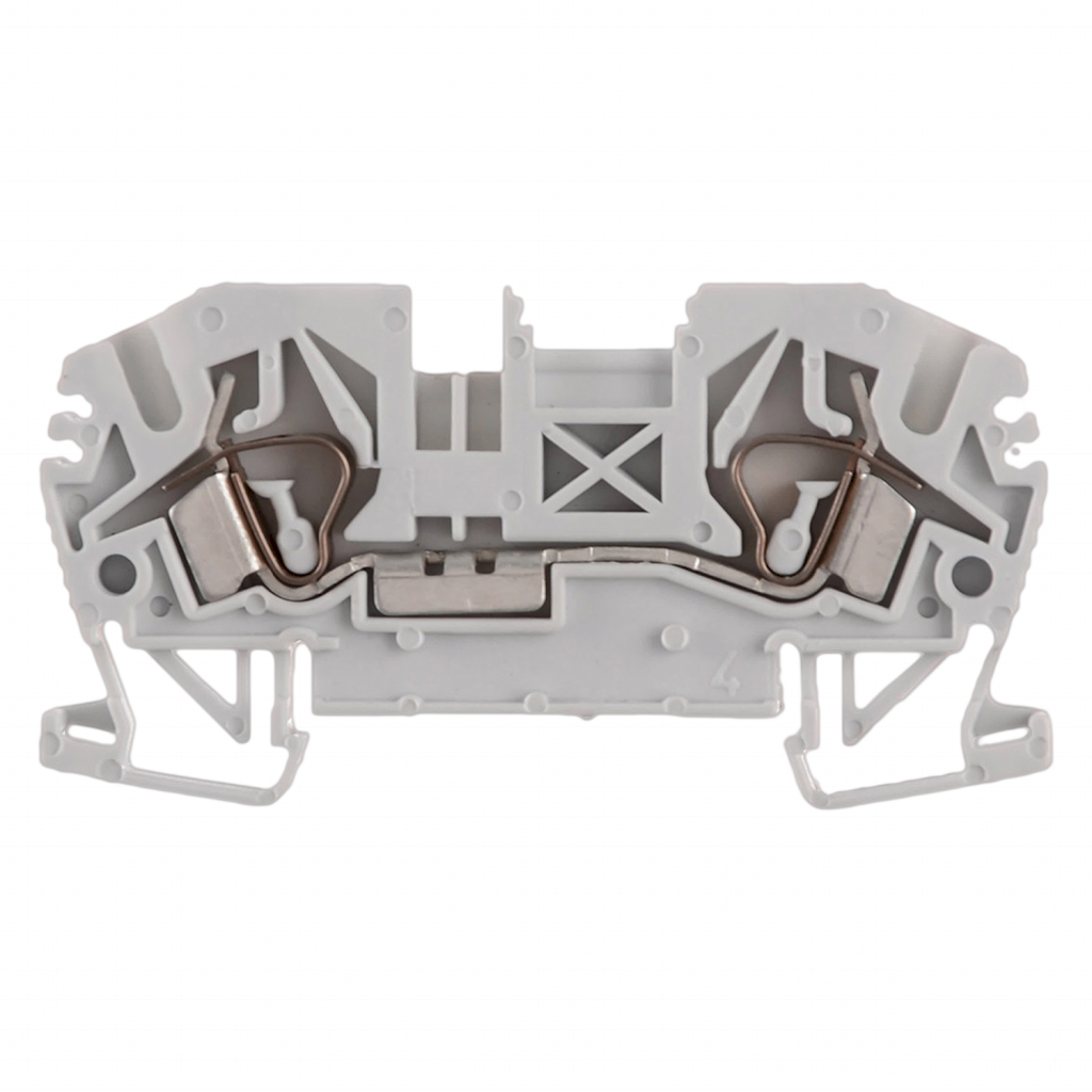 [17484] Borne BKF Resorte 2,5mm2 Gris Zoloda