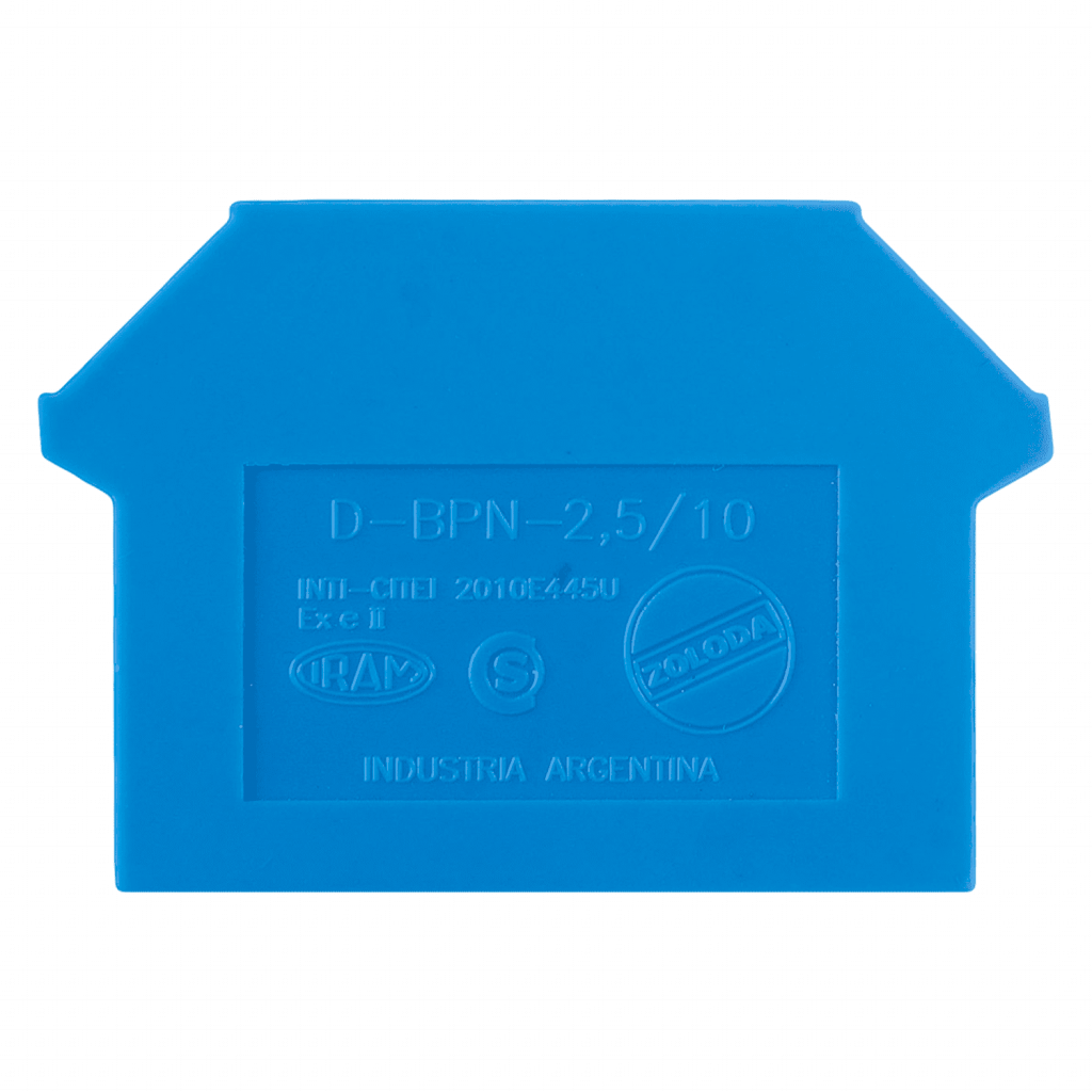 Tapa D-BPN P/Borne BPN 2,5/4/6/10mm2 Azul Zoloda