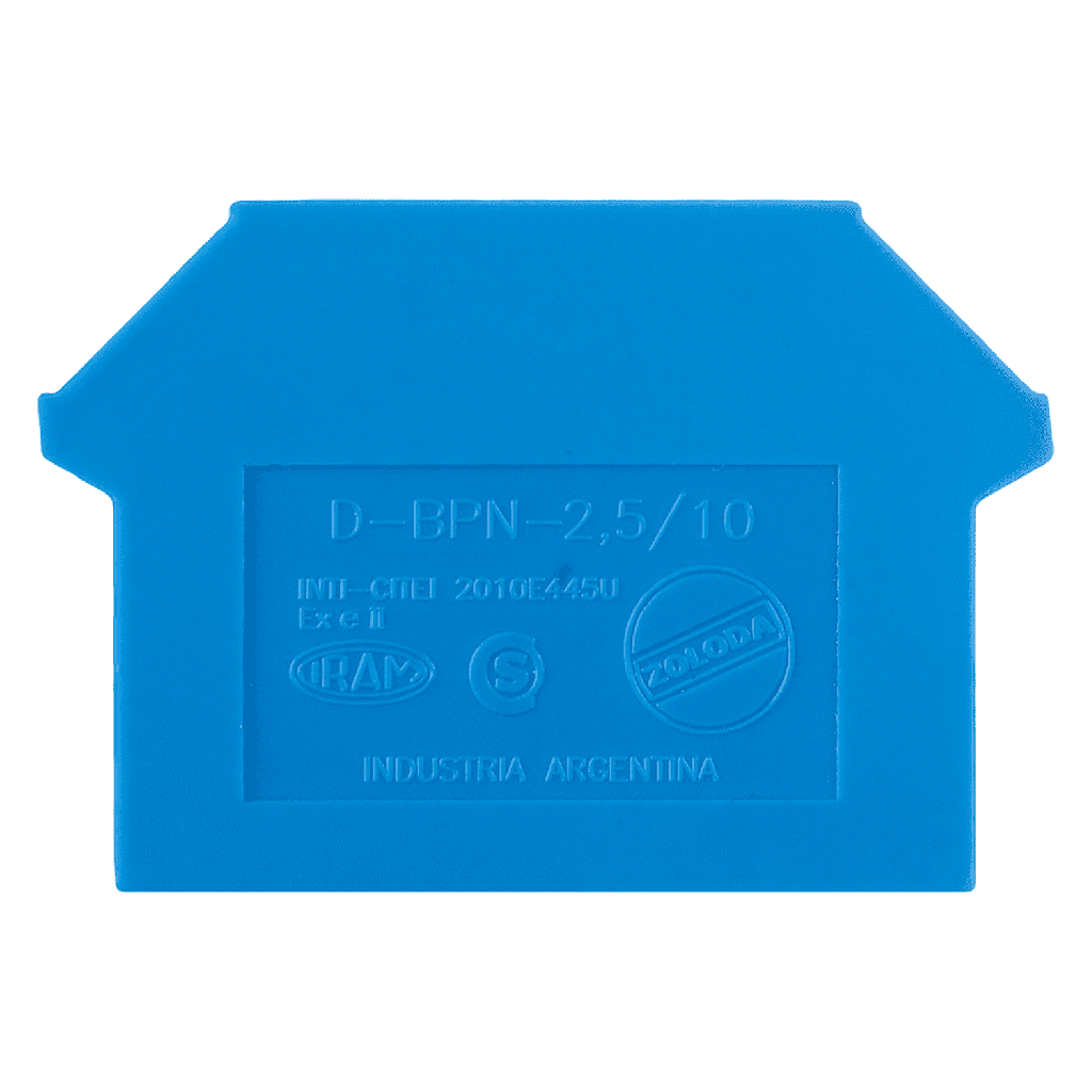 [18282] Tapa D-BPN P/Borne BPN 2,5/4/6/10mm2 Azul Zoloda