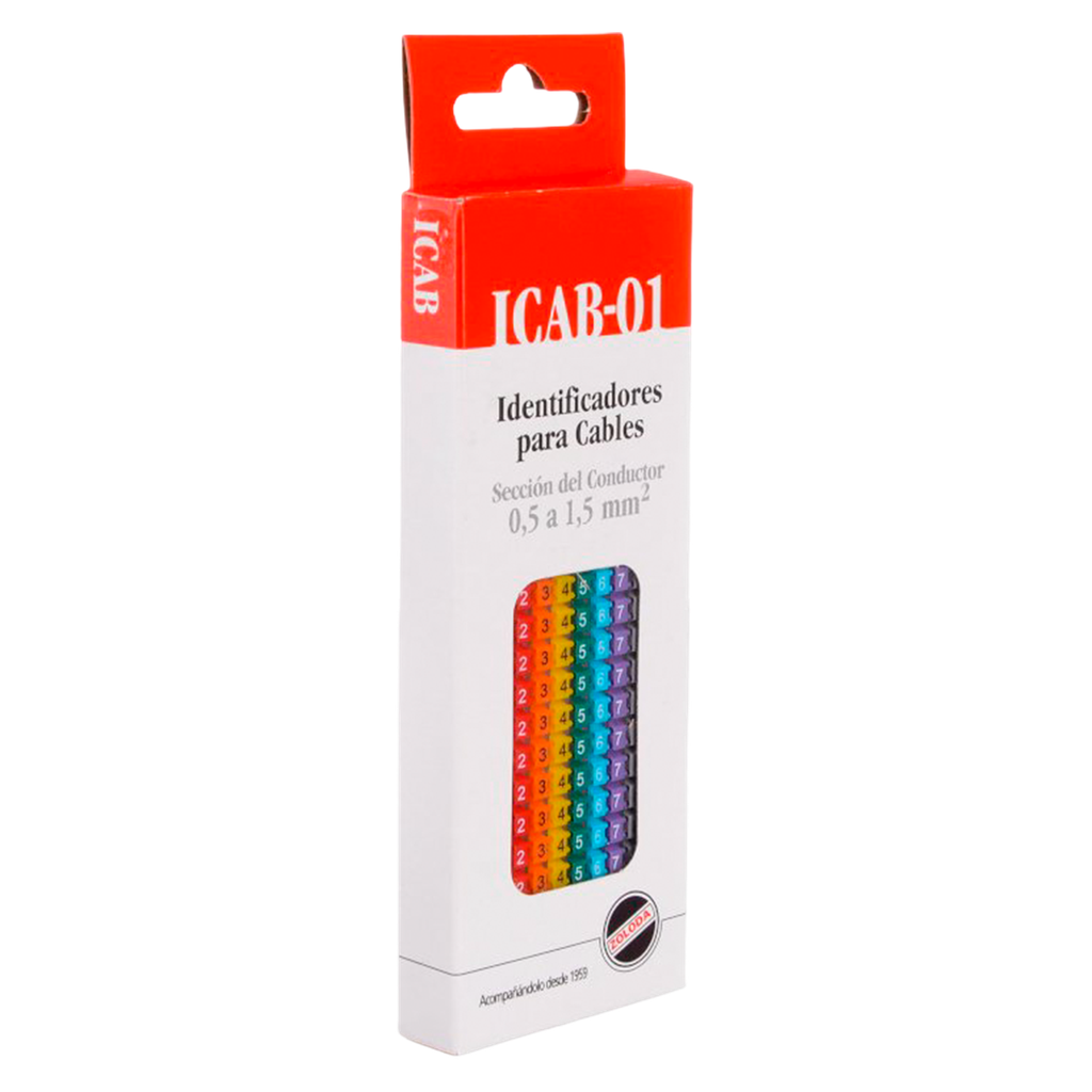 [18472] Identificadores P/Cable Amarillo,Azul,Blanco,Gris,Marron,Naranja,Negro,Rojo,Verde,Violeta Números 0-9 Zoloda