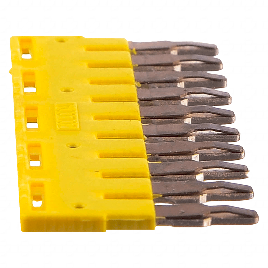 Puente Fijo JSSB 10 Elementos P/Bornes BKF 4mm2 Amarillo Zoloda