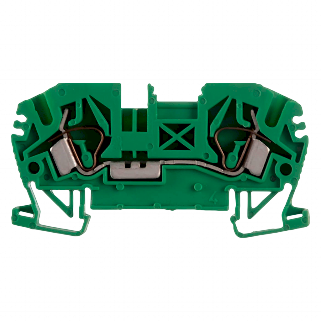 [20332] Borne BKF Resorte 2,5mm2 Verde/Amarillo Zoloda