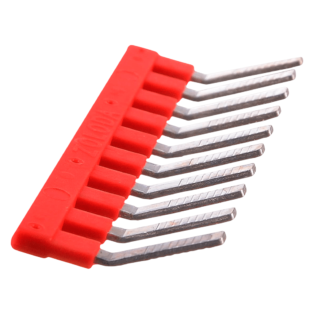 [23902] Puente Fijo 10 Elementos P/Bornes BKNP 520 Rojo Zoloda