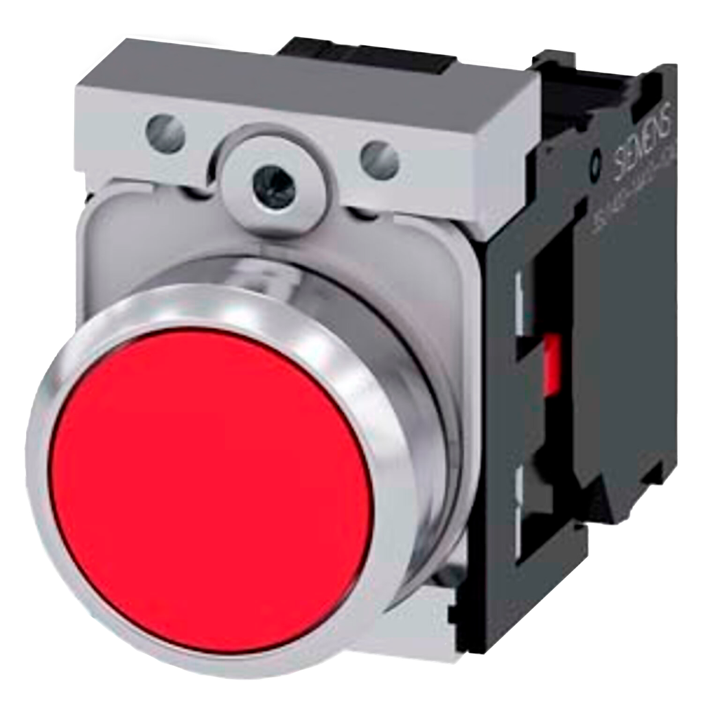 [5622] Pulsador 3SB3 Metálico Rojo 1NC Siemens