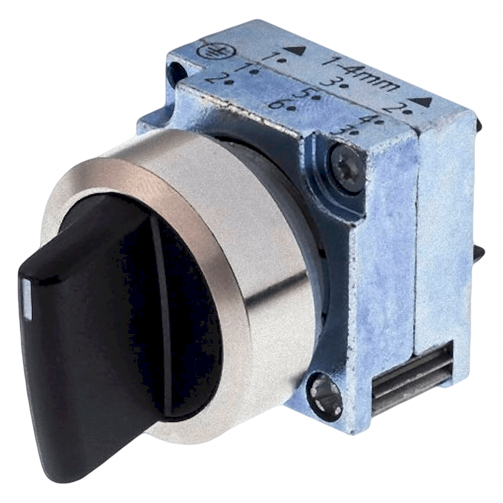 [5769] Cabezal Perilla 3SB Metálica 3 Posiciones C/Retorno Negra Siemens