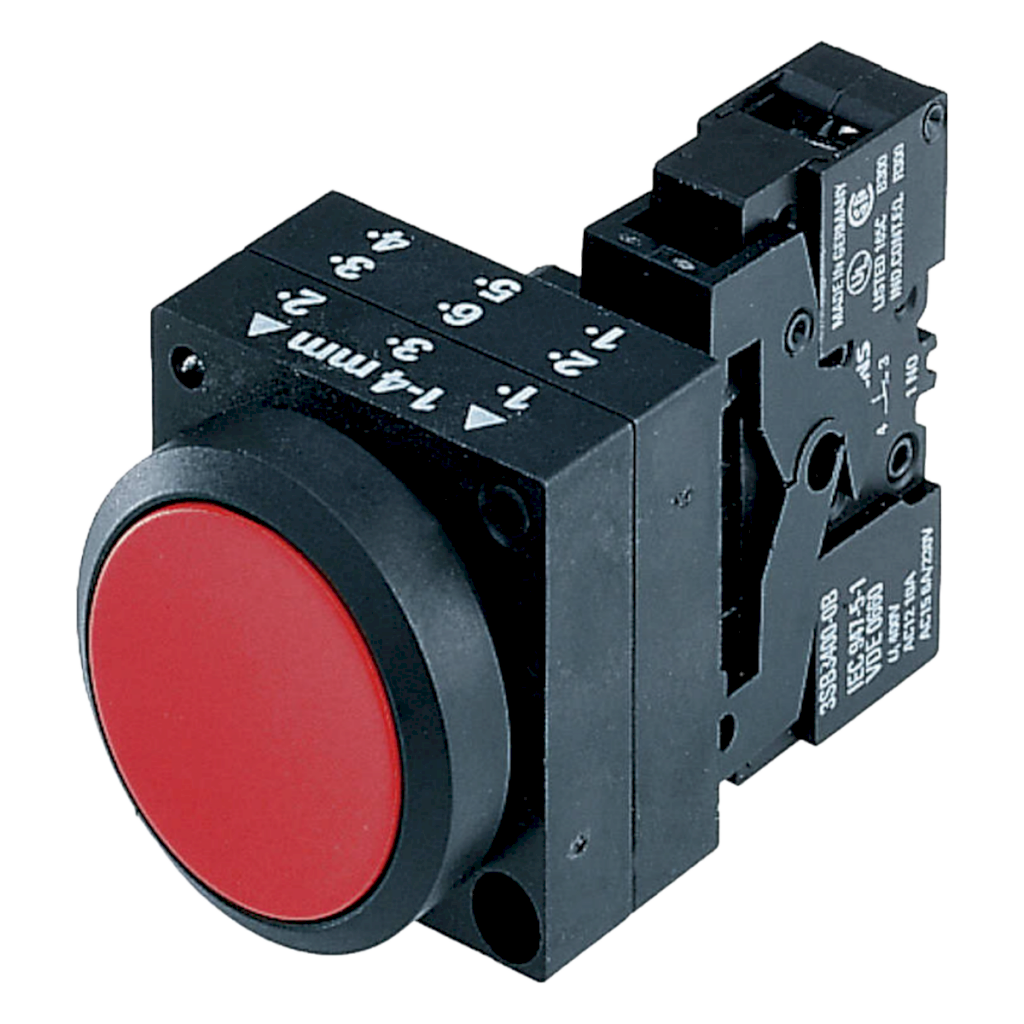 Pulsador 3SB3 Plástico Rojo 1NC Siemens