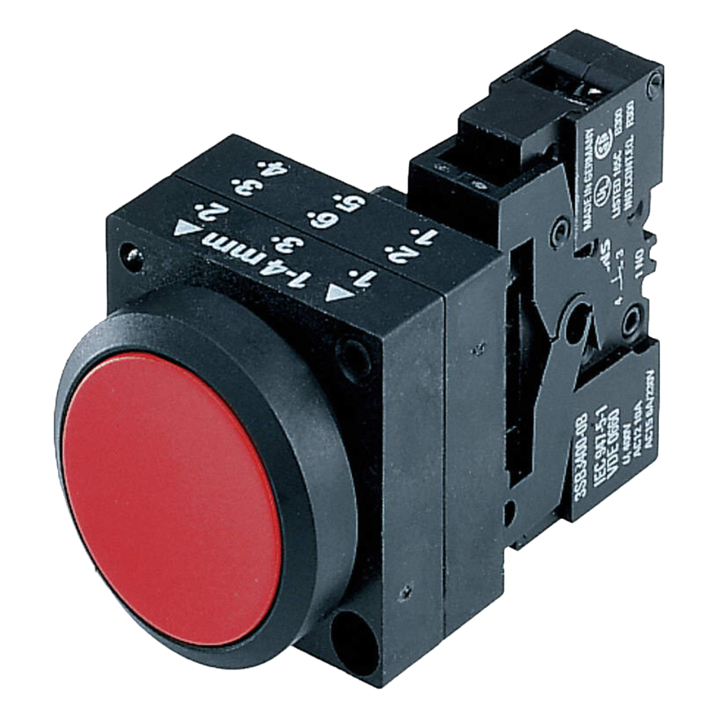 [4601] Pulsador 3SB3 Plástico Rojo 1NC Siemens