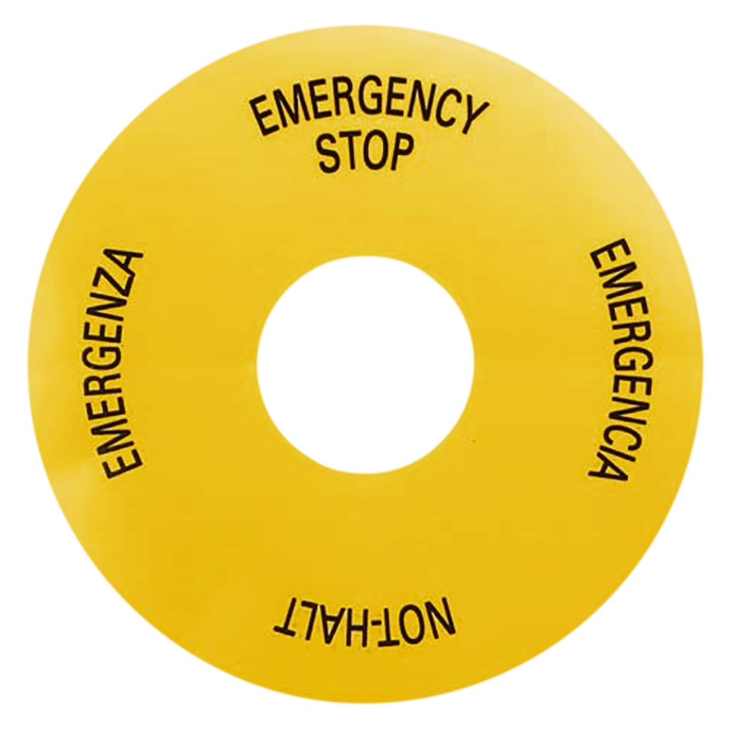 [22838] Etiqueta Act Emergencia Redonda Amarilla Siemens