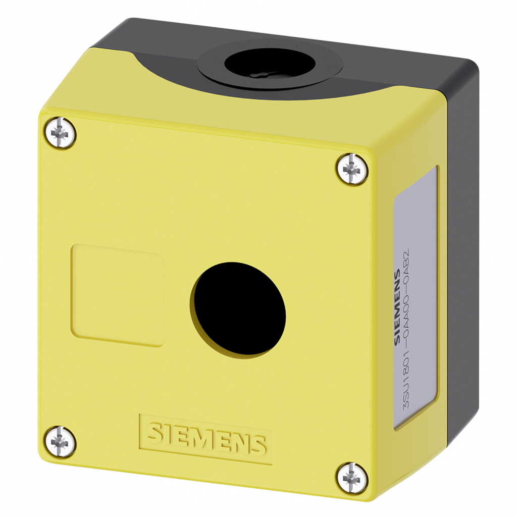 Caja Pie de Maquina Plástico Amarillo 1 Orificio Siemens