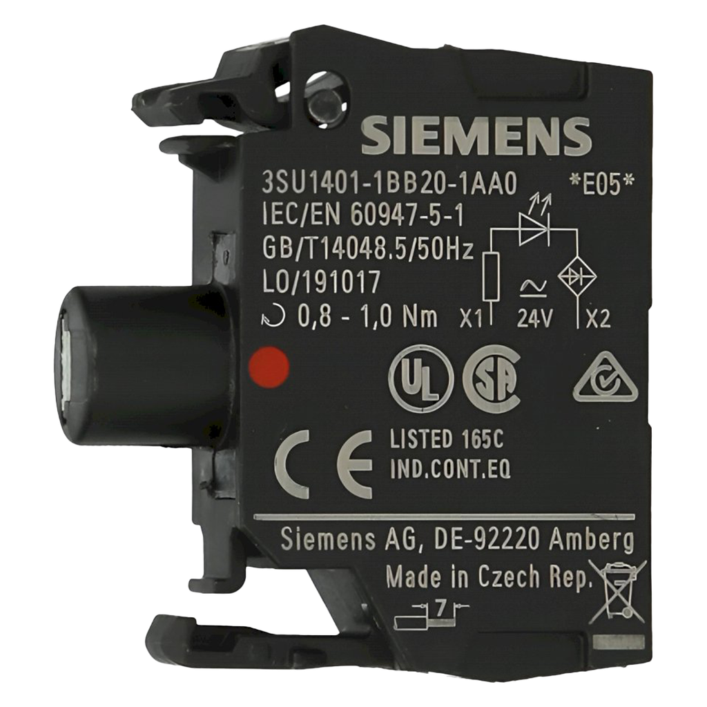 [23069] Bloque Led 3SU ACT C/Led 24VCC/CA Rojo Siemens