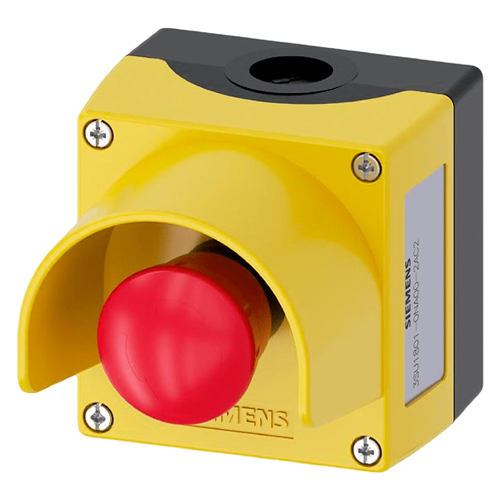 [24161] Caja Pulsadores PVC Amarillo/Rojo 1NC Siemens