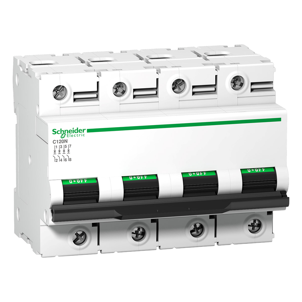 [32512] Interruptor Termomagnético A9N18 4x100A 10kA Curva D Schneider Electric